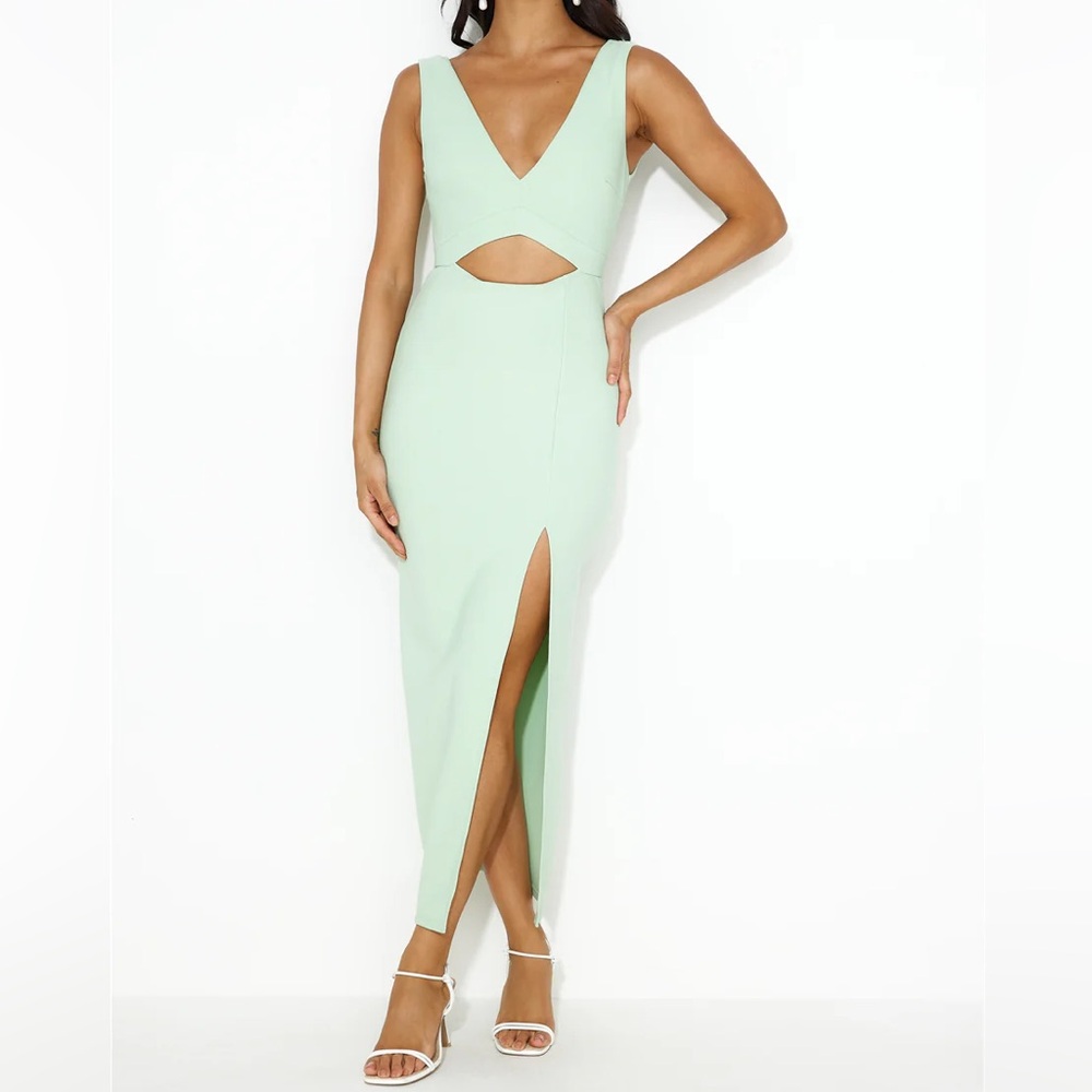Hello Molly Sage Maxi Dress NWT S